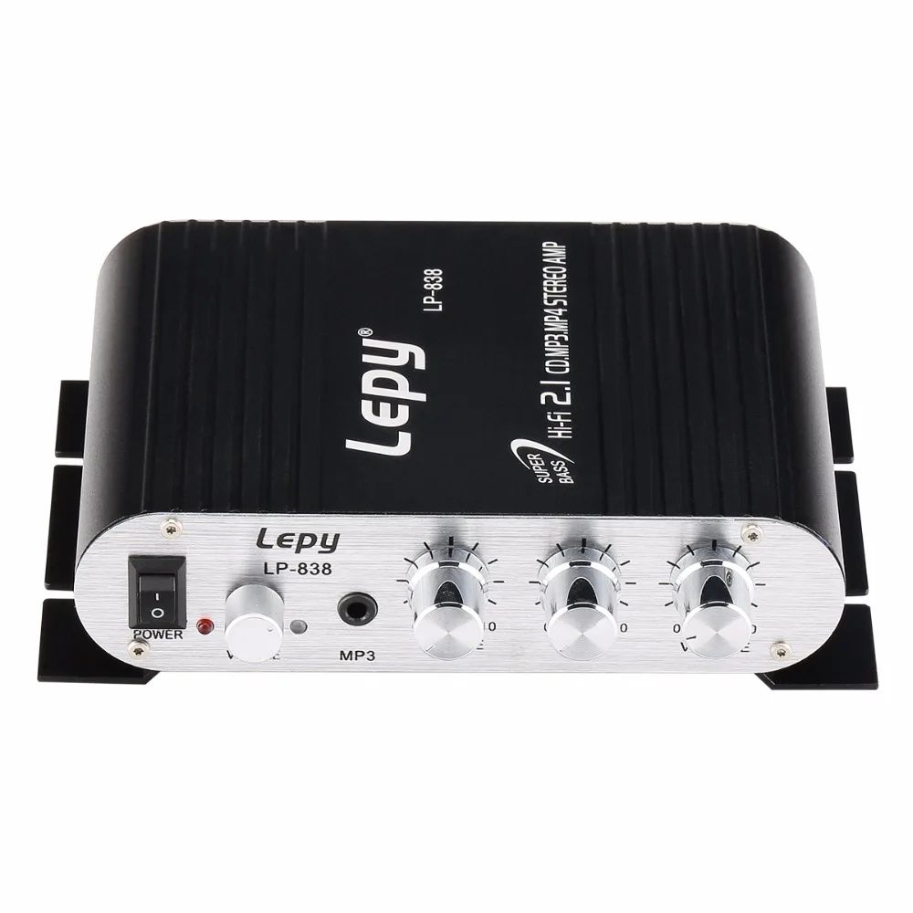 Lepy LP 838 Mini Hi Fi 2.1 Car 3 Channels Amplifier