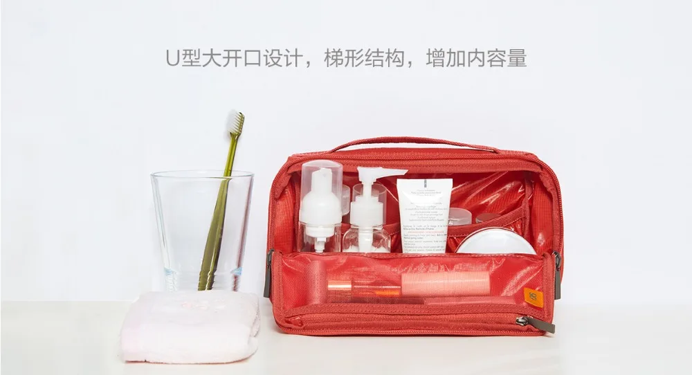 Xiaomi 90fun, косметичка, косметичка, чехол, сумка для хранения, водонепроницаемая, для путешествий, на молнии, портативная, для туалетных принадлежностей, дорожная сумка, 3л