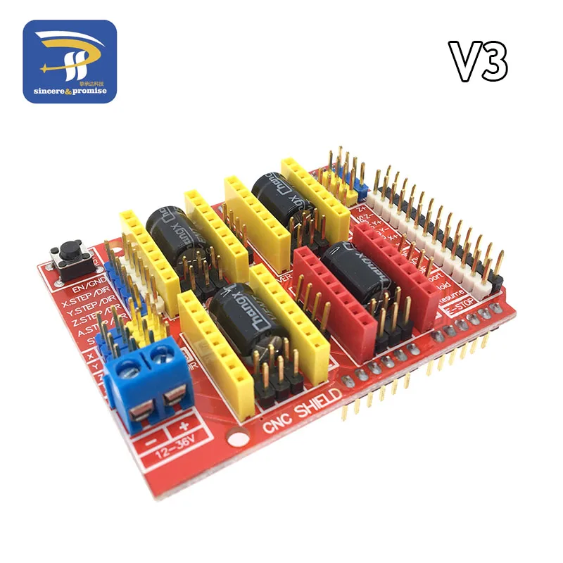 V3 гравер щит CNC Щит V4 гравировальный станок/3d принтер/A4988/DRV8825 драйвер Плата расширения для Arduino Diy Kit - Цвет: V3