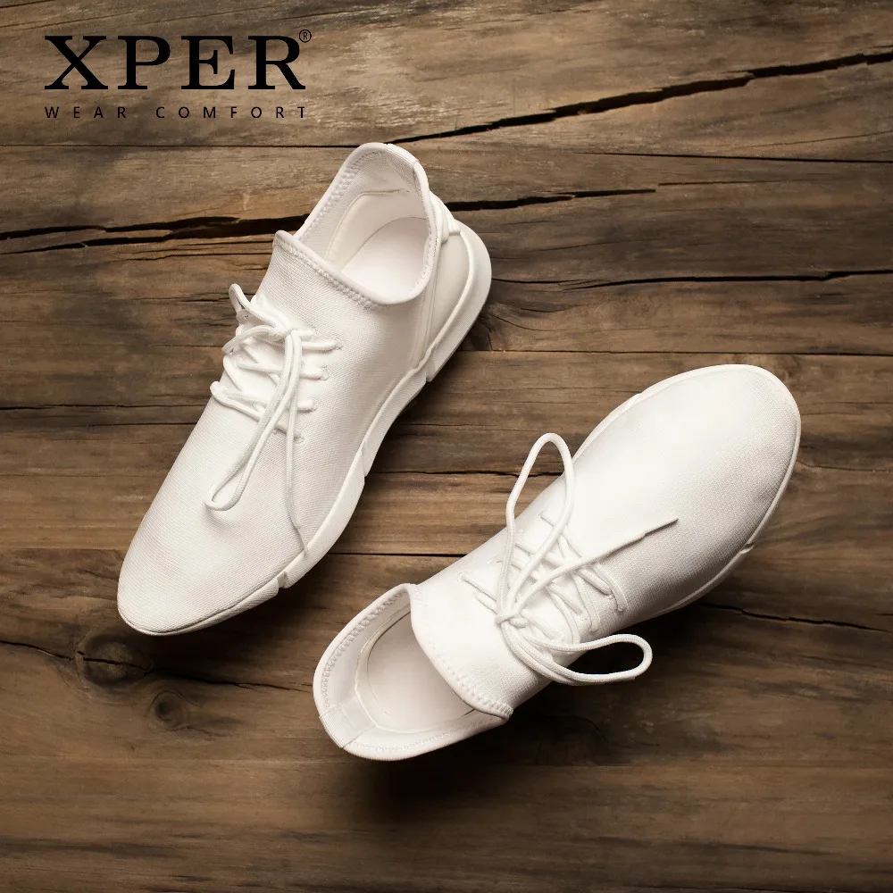 

XPER Brand Sneakers Men Non-Leather Casual Shoes Fashion White Footwear Male Leisure Walking Shoes Wear Comfort #XHY51710WI