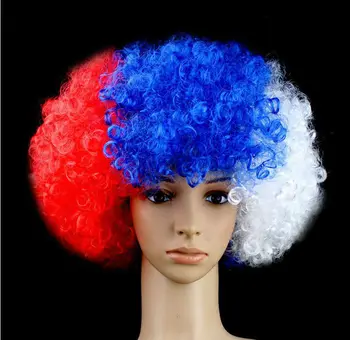 

Hot sale! 2018 Russia Football World Cup Russian Flag Wig Headgear For Soccer Football Fans Party Supplies,Free shipping!