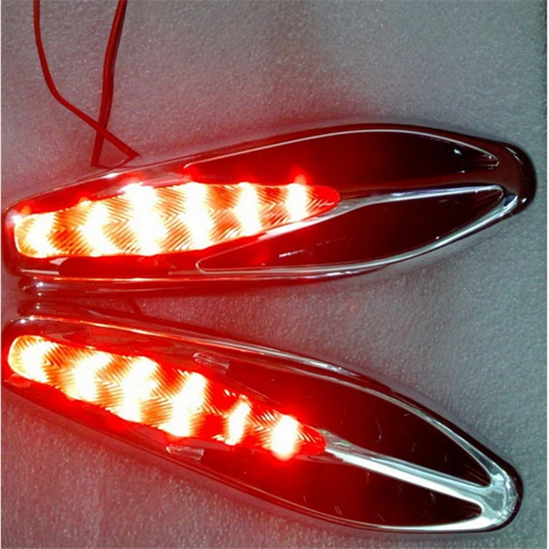 

2Pcs 8 LED Front Side Turn Signal Light for Car Auto Blade Steering Fender Side Marker Light DC 12V Light Color: White