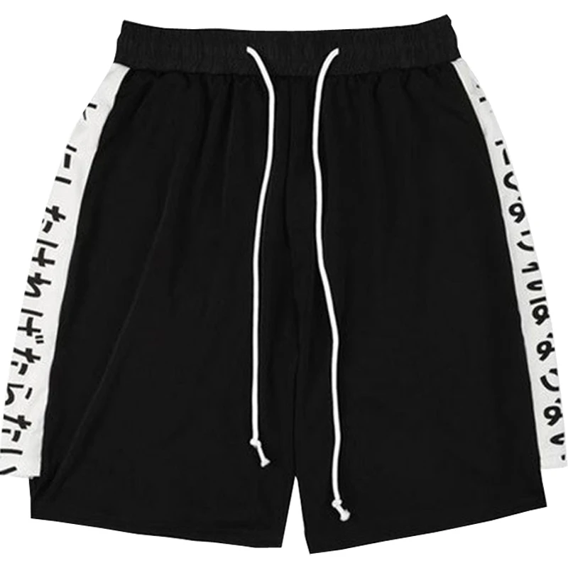 Плюс размер мужские шорты летние короткие свободные брюки эластичный ремень черные хлопковые шорты до колена 2xl-8xl хип-хоп