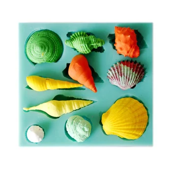 

1Pcs DIY Lovely Shell Starfish Conch Sea Silicone Mold Fondant Cake Decorating Tools Soap Mold Cake Chocolate Mould