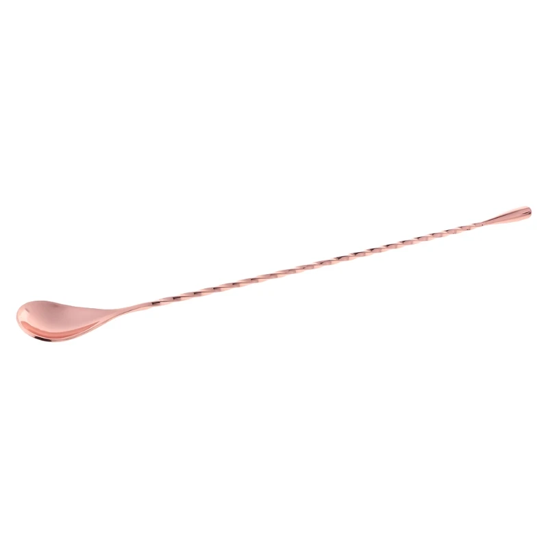 NEW Stainless Steel Muddler Threaded Swizzle Stick Cocktail Stirring Spoon Bar Tools - Цвет: Rose Golden