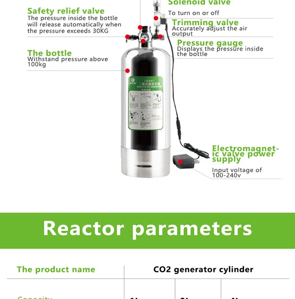 Wyin DIY CO2 генератор системы комплект с реакцией давления воздуха потока регулировки воды тихий фильтр-водопад для аквариума клапан диффузор