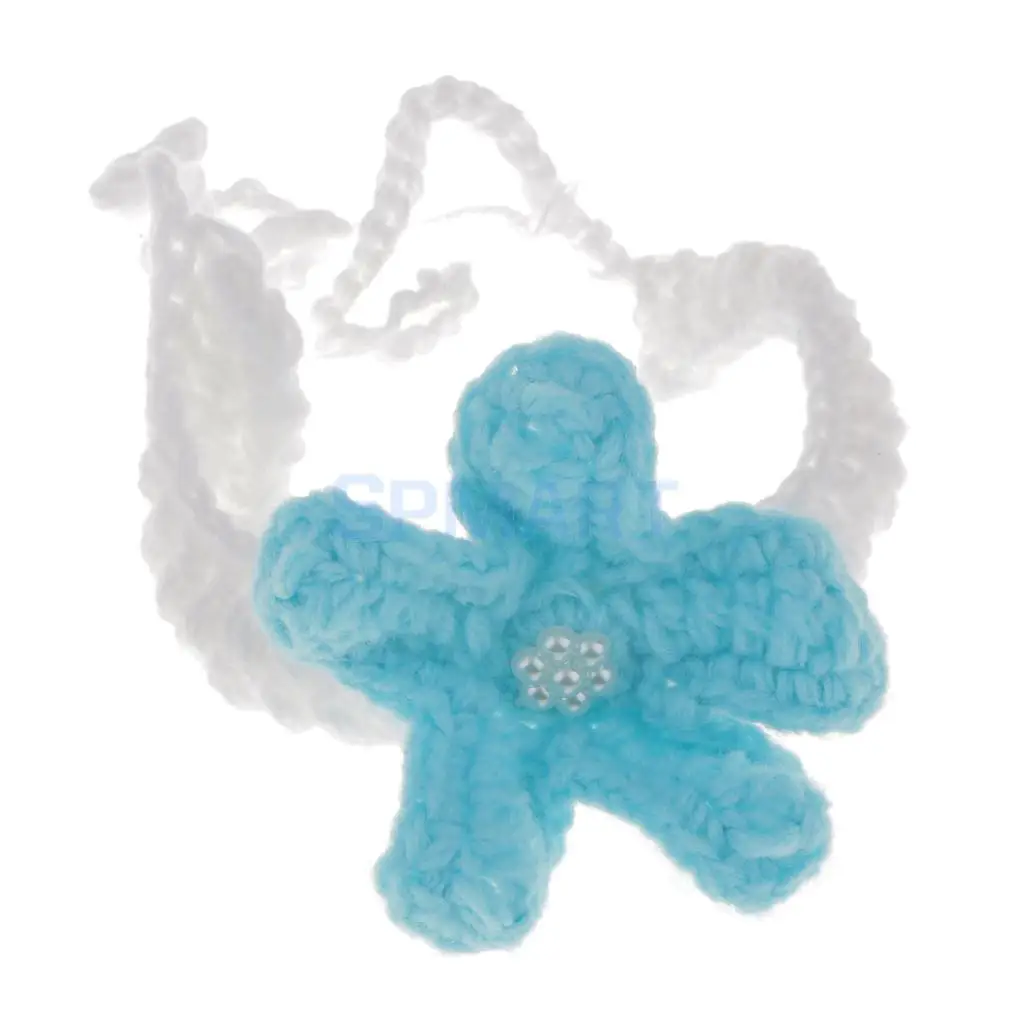 Newborn Baby Photography Prop Crochet Mermaid Headband Bra Tail Clothing Costume Set
