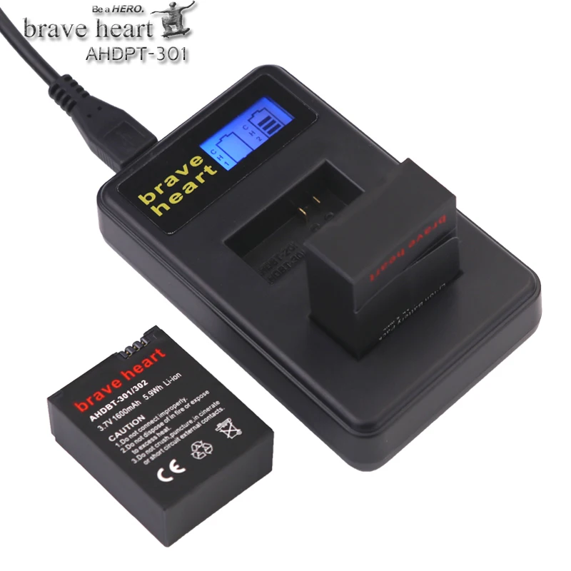 Brave heart Высокая емкость 4x hero 3 gopro hero3 батарея+ USB зарядное устройство+ чехол для аккумулятора для GoPro go pro hero 3 3+ аксессуары для камеры