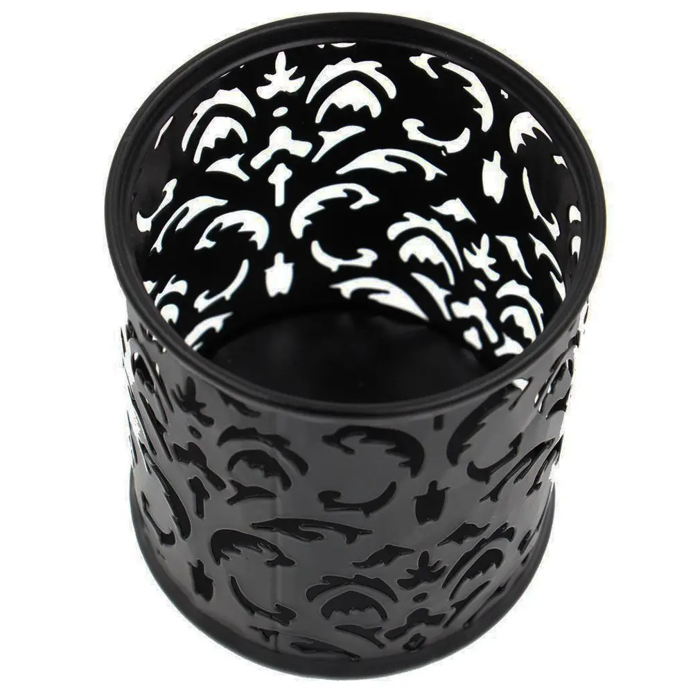 

2 Pcs 8cm Dia x 9.5cm High Round Floral Pen Holder, (Black)