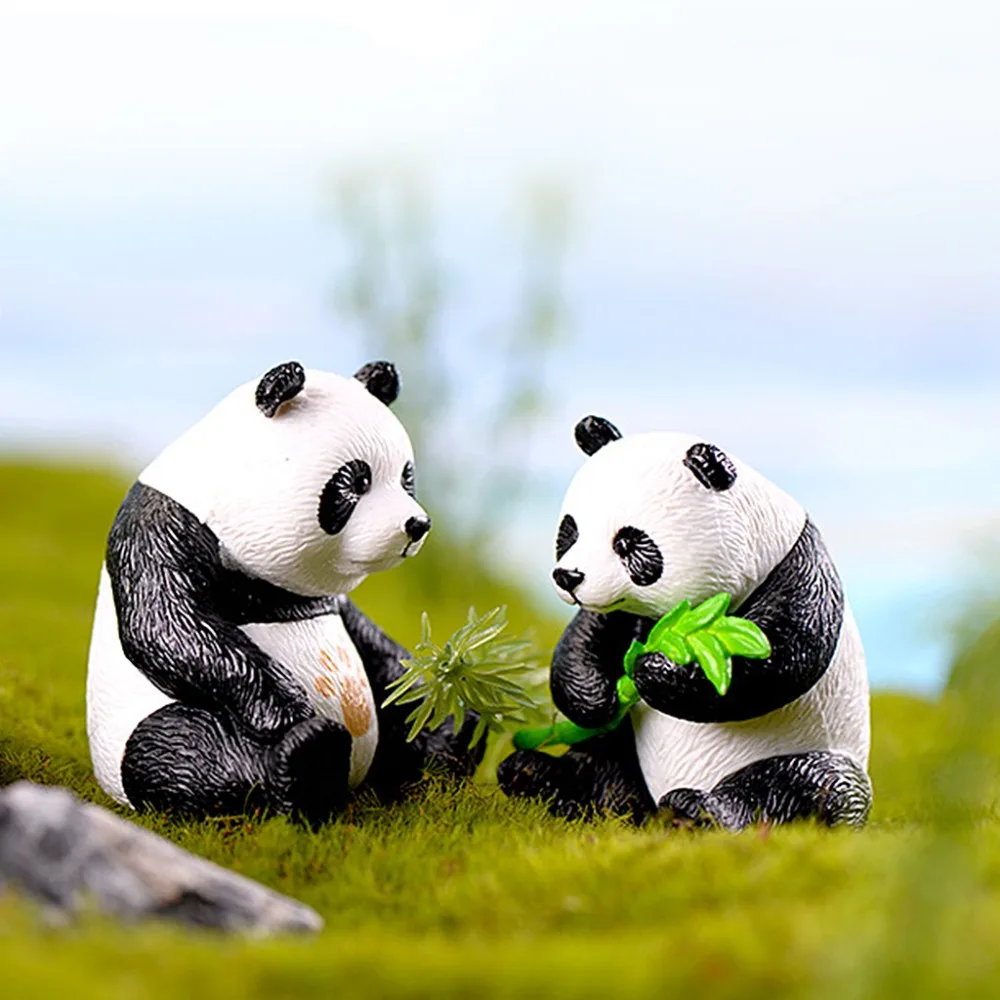 OOTDTY 1 Pc Miniature Resin Pandas Garden Plant Flower Pot Bonsai Dollhouse Decoration Style Random OOTDTY 1 Pc Miniature Resin Pandas Garden Plant Flower Pot Bonsai Dollhouse Decoration Style Random