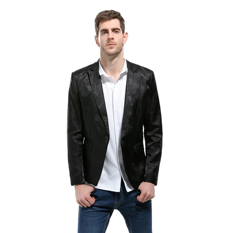 Buy Blazer Men 2018 High Quality Suit Jacket Male