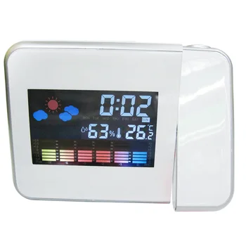 

Projection Digital LCD Night Light Kid Alarm Clock Projector Color Display LED Backlight Temperature Humidity Desktop Clock