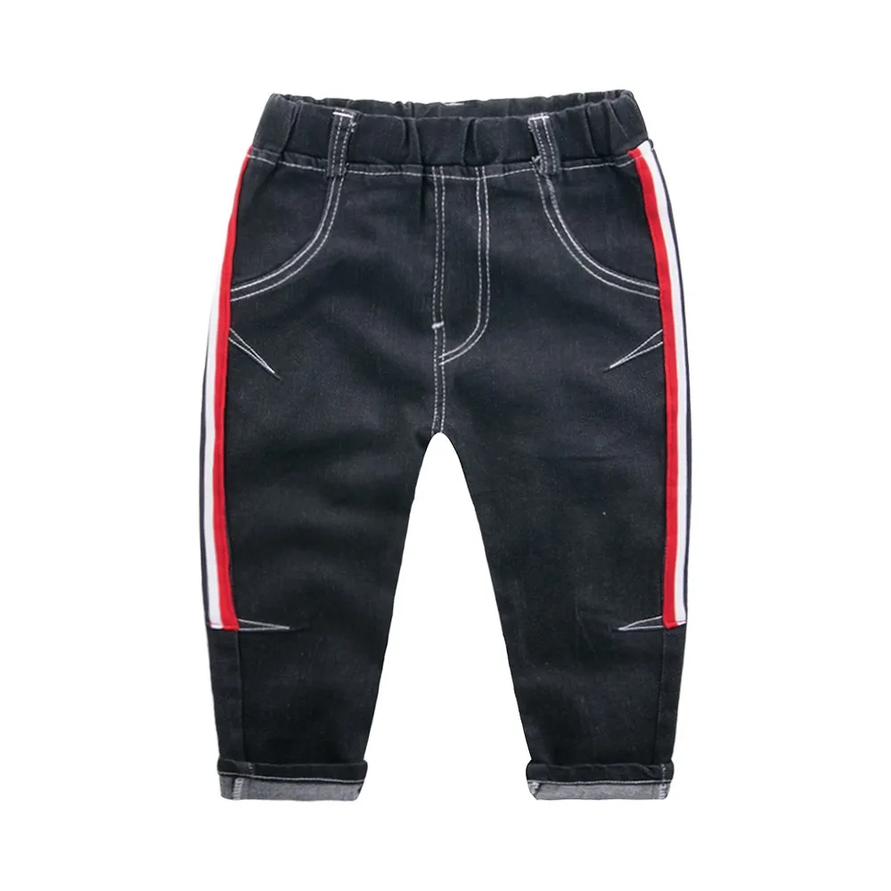 

MUQGEW 2019 Hot sale Children Baby Kids Boys Girl Stripe Printed Casual Long Pants Jeans Trousers Dropshiping Baby pants