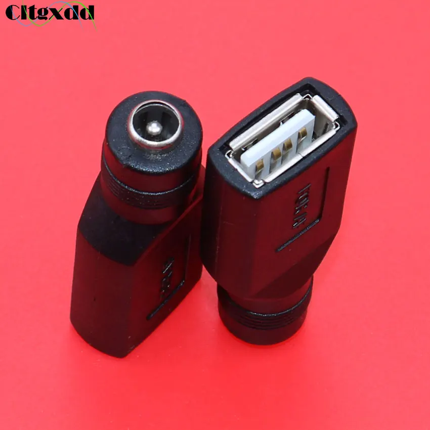 Cltgxdd 1 шт. DC jack 5,5*2,1 мм 5,5X2,1 мм Женский к USB 2,0 Мужской Женский DC мощность вилки разъем адаптер для портативных ПК