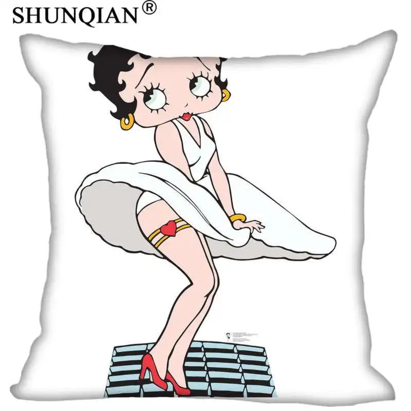 Высококачественная наволочка Betty Boop, квадратная Наволочка на молнии, заказной подарок 35x35 см 40x40 см - Цвет: Pillowcase