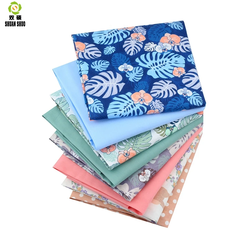 

Shuanshuo Fabric Patchwork New Floral Tissue Cloth Of Handmade DIY Quilting Sewing Baby&Children Sheets Dress 40*50cm 8pcs/lot