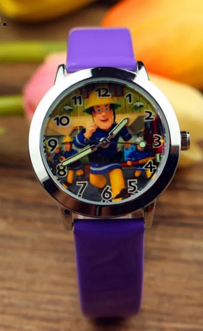 black color fireman sam cartoon watch plastic toy gift for children boy - Цвет: F