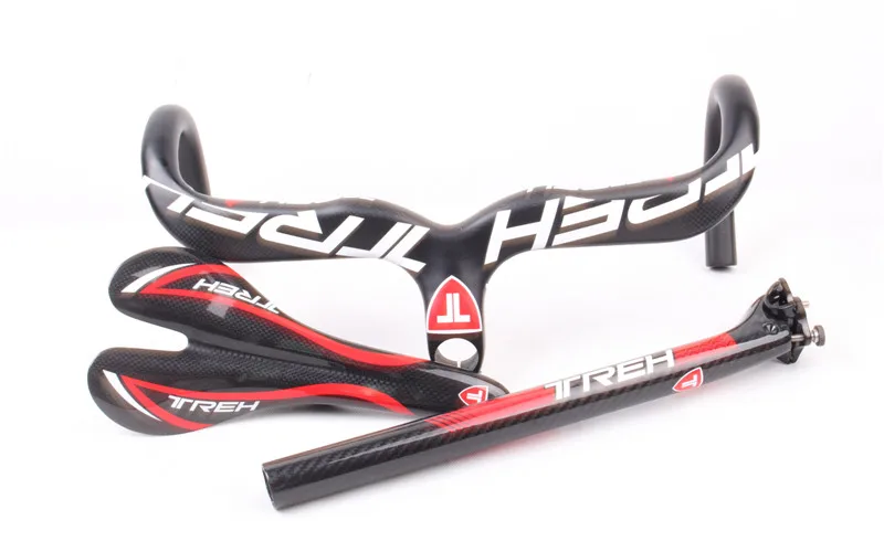 

Free Shipping Carbon Fibre Handlebar Opening Saddle  Set  Mountain Bike Special