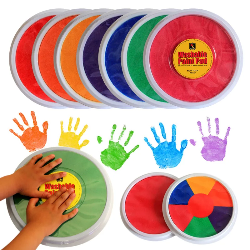 

Kids Drawing Creative Toys Washable Paint Pad Safety Finger Painting Coloring Portable DIY Toy Educational Games Novelty Gifts