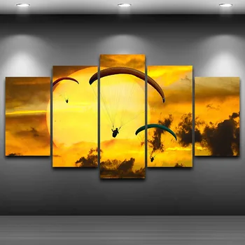 

Parachute Sun Spray Painting Decoration Artistic Printed Drawing on Canvas Framed wall art picture Poster for Home Decor AE1004