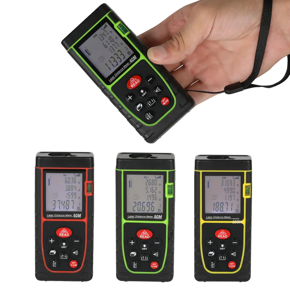 

2018 latest laser meter beautiful multi-function laser distance meter precise laser meter handheld laser measuring tool