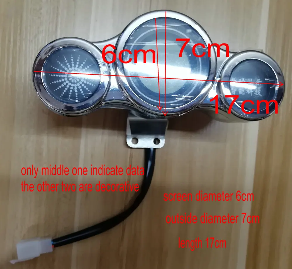 36v48v60v 72v LCD Display Gauge Speedometer Battery Indicator Universal Instrument For Electric Scooter Motorcycle Tricycle ATV