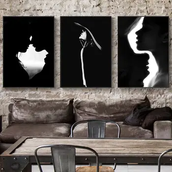 

Canvas Painting Nordic Home Decor Picture Wall Art Poster Lovely Bedroom Living Room Minimalist Black White Decor Art Painting