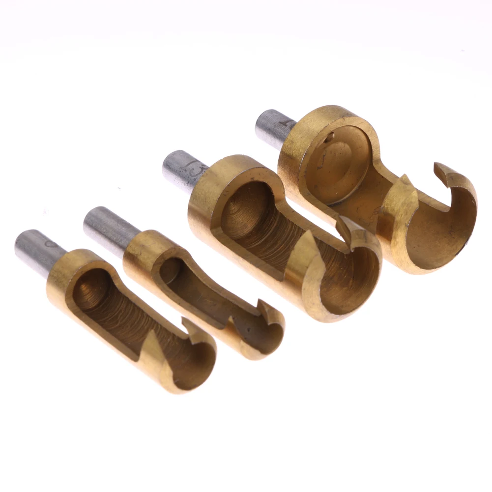 4pcs Woodworking Drill Bits 1/4" Shank Titanium Barrel Cork Drill Plug
