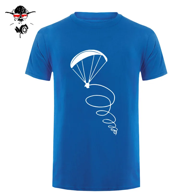 Летняя Новинка, модная мужская футболка, парапланерский дизайн летчика, Мужская хлопковая футболка с коротким рукавом, топы - Цвет: 10
