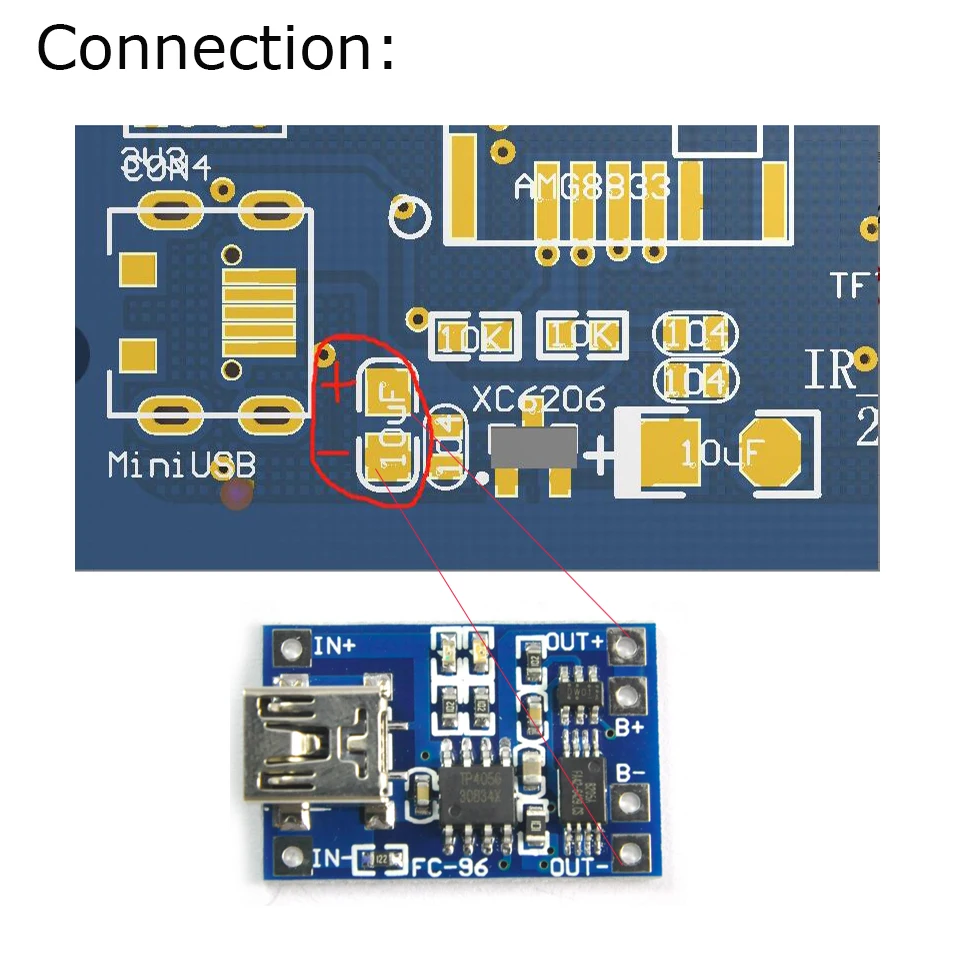 FZ3377-05 AMG8833 IR 8x8 Thermal Imaging Sensor Connection 