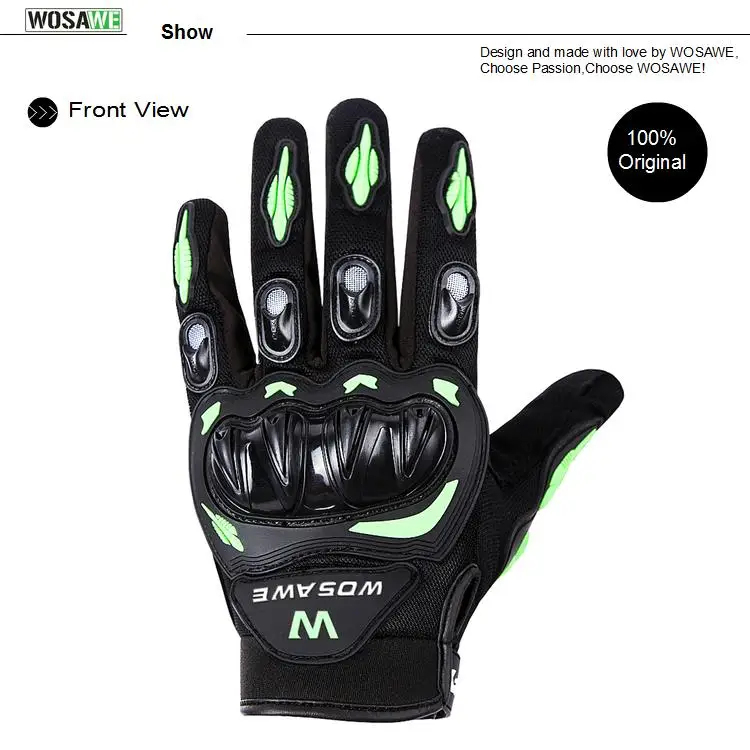 WOSAWE велосипедные перчатки Горные DH мотоциклетные перчатки полный палец дышащие MTB шоссейные велосипедные перчатки Guantes