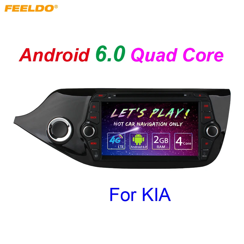 

FEELDO 8" inch Android 6.0 (64bit) DDR3 2G/16G/4G LTE Quad Core Car DVD GPS Radio Head Unit For KIA CEED(2013~2015)