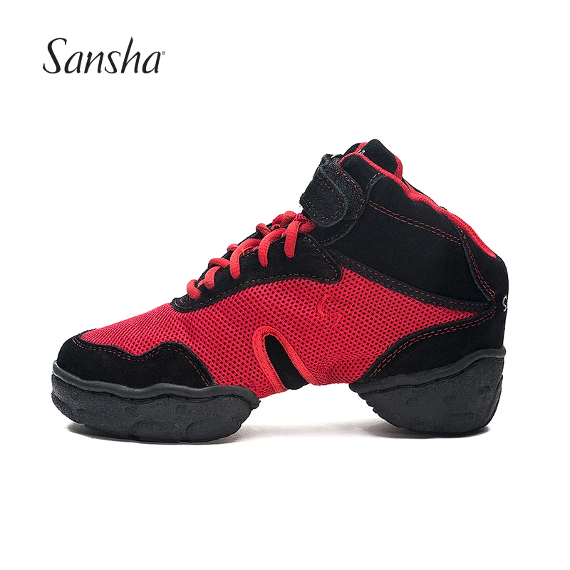 red dance sneakers