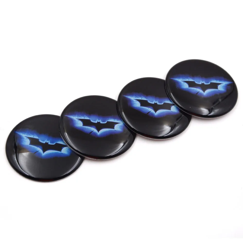 

Gzhengtong 4pcs/lot 56mm Batman Car Modified Sticker Wheel Center Hub Sticker Auto Steering Emblem Badge Motorcycle Decals