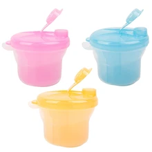 Портативный пластиковый ящик для кормления ребенка, дозатор порошка, контейнер с тремя решетками, детское питание, контейнер для хранения