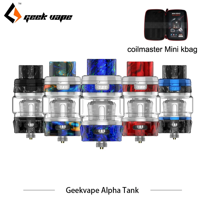 

Original Geekvape Alpha Sub Ohm Tank 4ml Capacity 0.15ohm Head For nova mod top filling two meshmellow mesh coils atomizer Vape