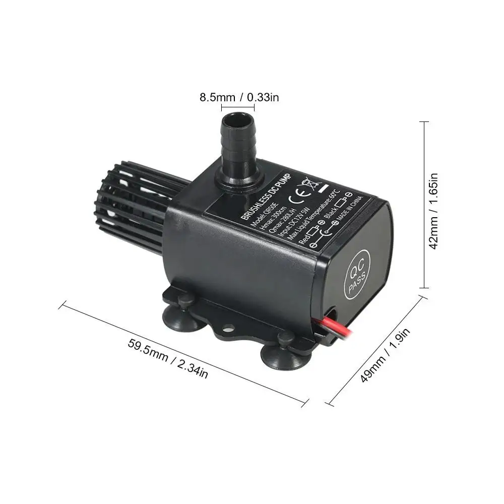 DC 12V 5W 240L/H Микро Мотор Sin Escobillas насос для Agua Sumergible Acuario Tanque De Peces Bomba|Наборы полива| |