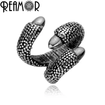 

REAMOR 10*5mm Square Hole Eagle Claw Metal Bead 316l Stainless Steel Charm Beads For Men Bracelet DIY Jewelry Making Wholesale