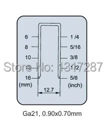 Воздушный степлер FS8016-C 1/" Пневматический степлер тонкой короны, u-образный гвоздь, длина гвоздя: 6-16 мм 4-6BAR 60-100psi
