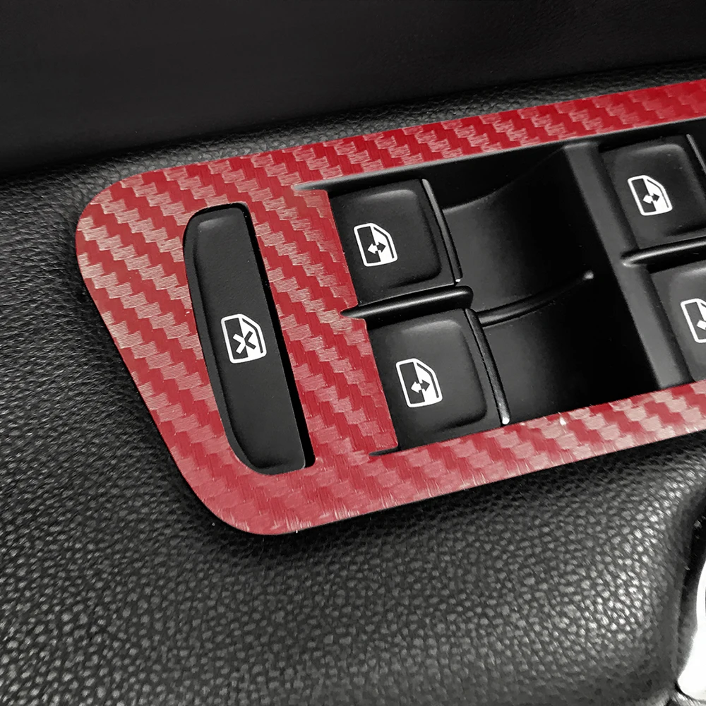 Автомобильная дверная ручка отделка оконный переключатель панель из углеродного волокна пленка для автомобиля-Стайлинг наклейка для Volkswagen VW Golf 7 MK7 аксессуары