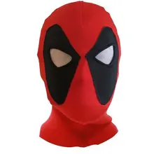 font b Halloween b font Deadpool mask Cosplay Costume Lycra Spandex Mask Red Red Adult