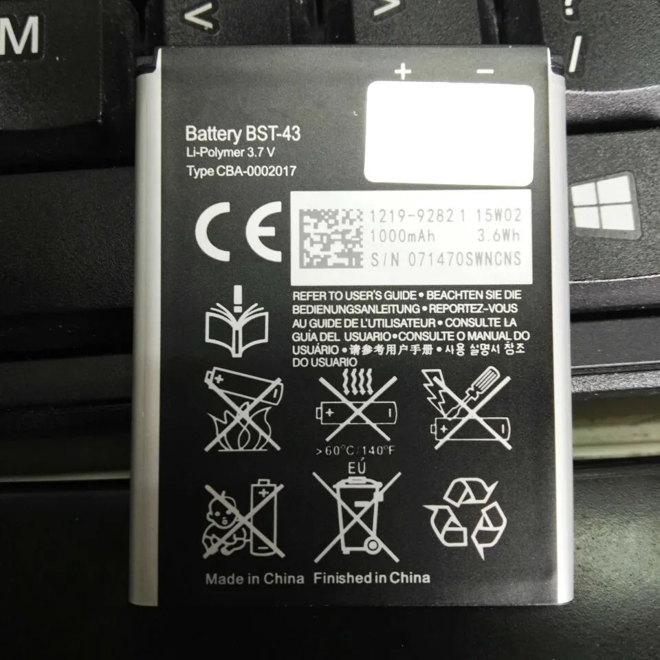 5Pcs/ Lot Mobile Phone Accessories Parts BST-43 For Sony Ericsson WT13I  Yari U100i J10 J20 J108i