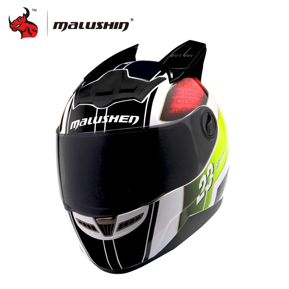 MALUSHUN для мужчин/wo для мужчин Cascos Para Moto флип-ап мотоциклетный шлем полное лицо гоночные шлемы Capacete Casque личность Moto Capacete - Цвет: black green
