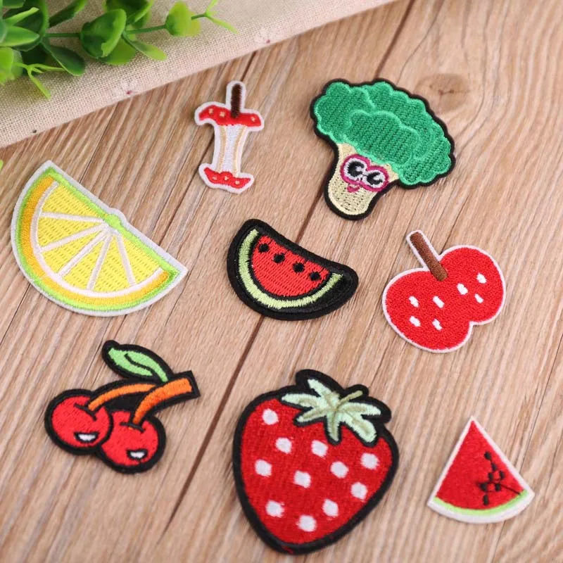 Embroidery cloth stickers computer embroidery chapter new DIY fruit and vegetable strawberry clothes decoration patch | Дом и сад