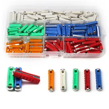 

200PCS 5-30A Automotive European Fuse Dia 6mm Continental Car Fuse GBC EU Car/Auto Blade 6Sizes Bakelite Auto Fuze Kit with Box