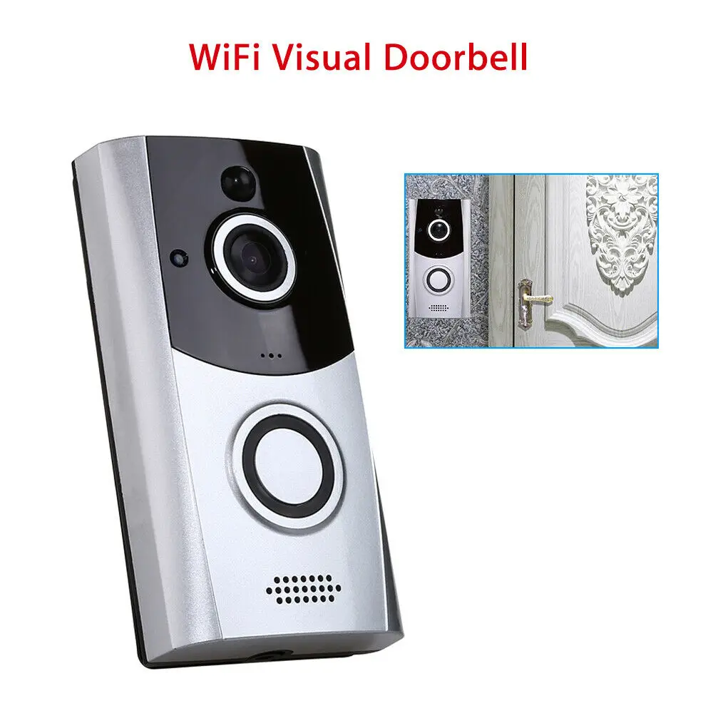 

720P WiFi Doorbell Visual Video Camera Security Home Night Vision Secure 166 Degree