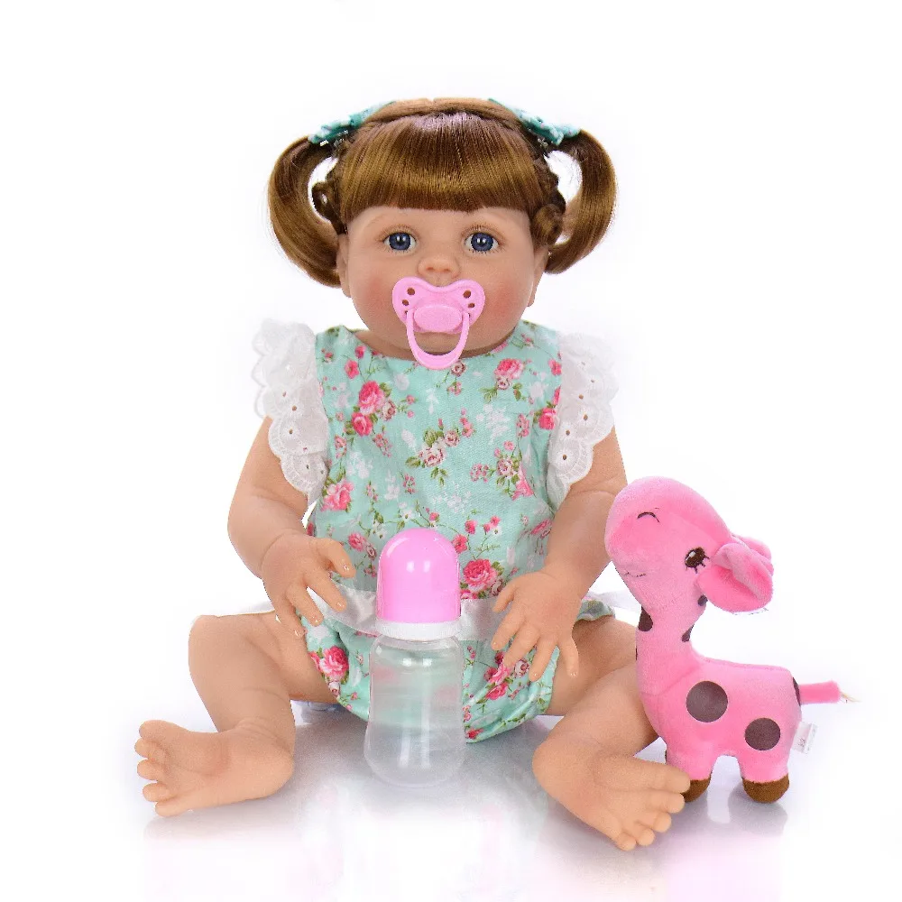 

22"55cm Full silicone Vinyl Princess Toddler Babies Dolls modeling Girls rebirth girl toddler Present Child collectible doll