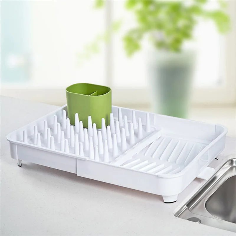 Adjustable Washing Holder Dishes Drain Rack Shelf Tableware Cup Bowl Storage Housekeeping Drying Organization KC1677 | Дом и сад