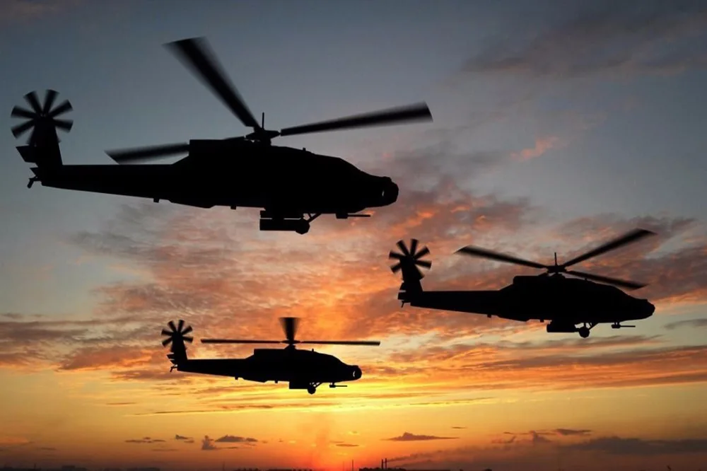 2527 Apache Boeing A Helicopter Gunship-Wall Sticker Art Poster For Home Decor Silk Canvas Painting