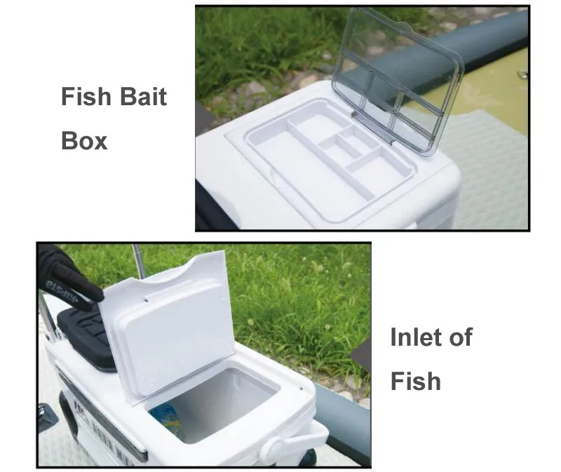 2-в-1 изоляции рыболовный ящик для хранения льда свежий коробка со спинкой сиденья для надувных лодок для SUP серфинга каяк для бурной B0302208